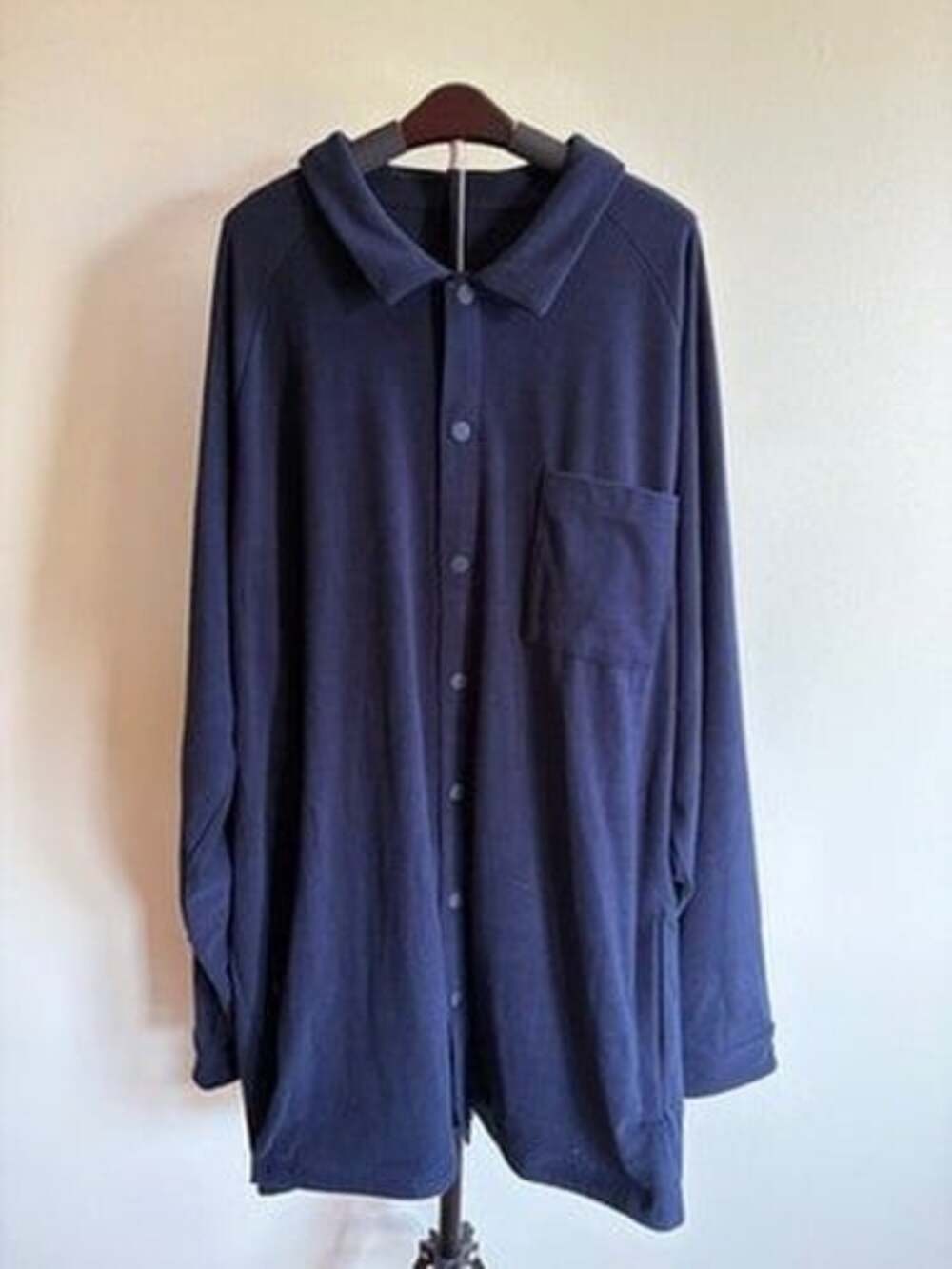 Stylus Mens Snap Front Shirt Jacket 3XLT Big and Tall Moonless Night Navy NWT